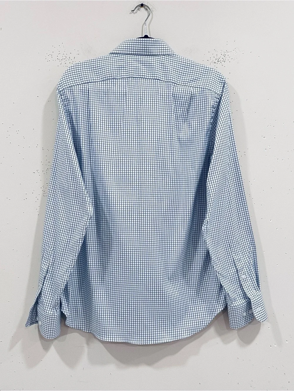 J.Crew Bowery Performance Dress Shirt Men's M Medium Classic Fit Blue Check